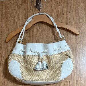 Cole Haan White and Tan Shoulder Bag